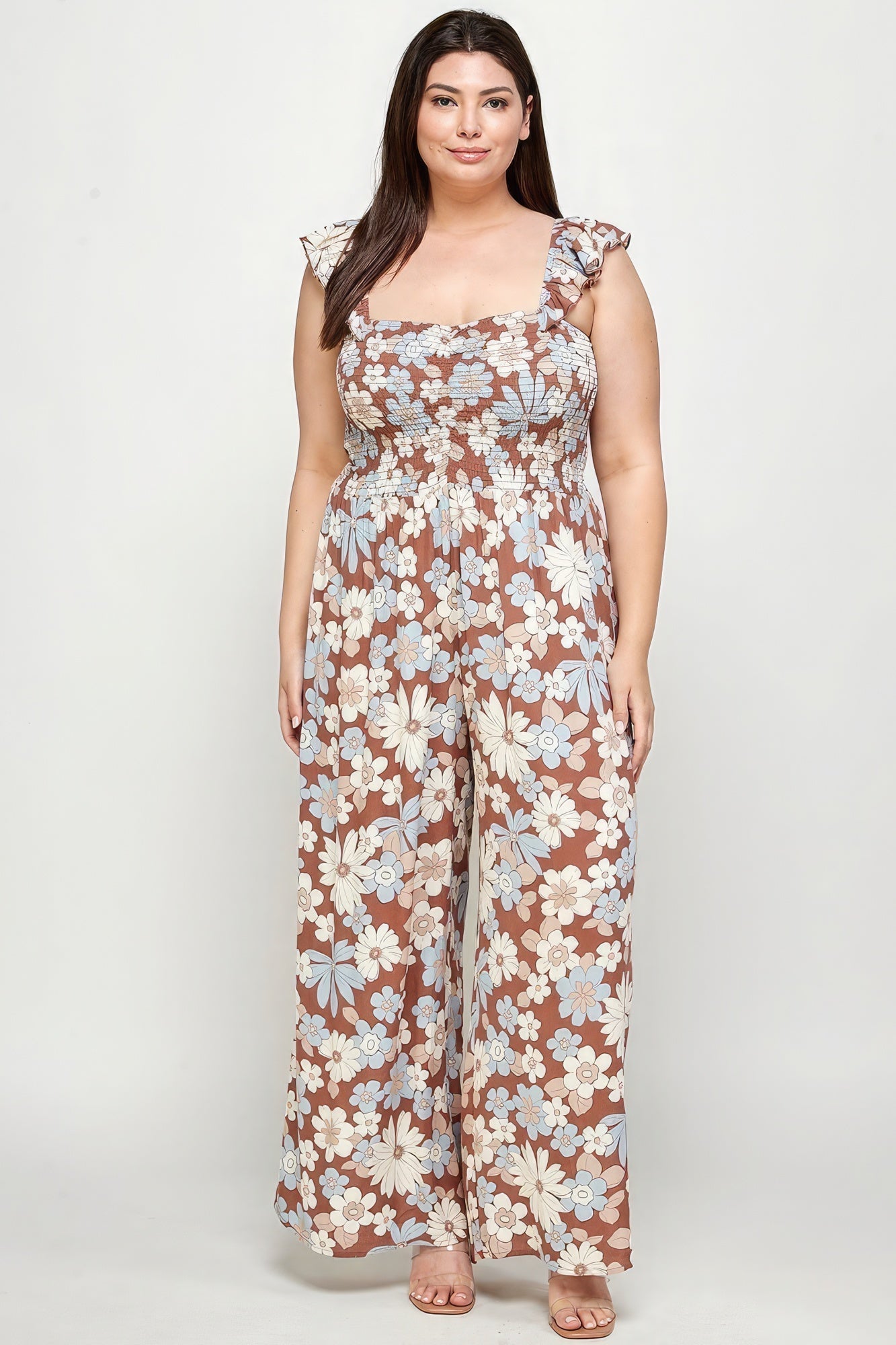 Floral Print Smocked Jumpsuit - Premium  from ZLA - Just $47! Shop now at ZLA