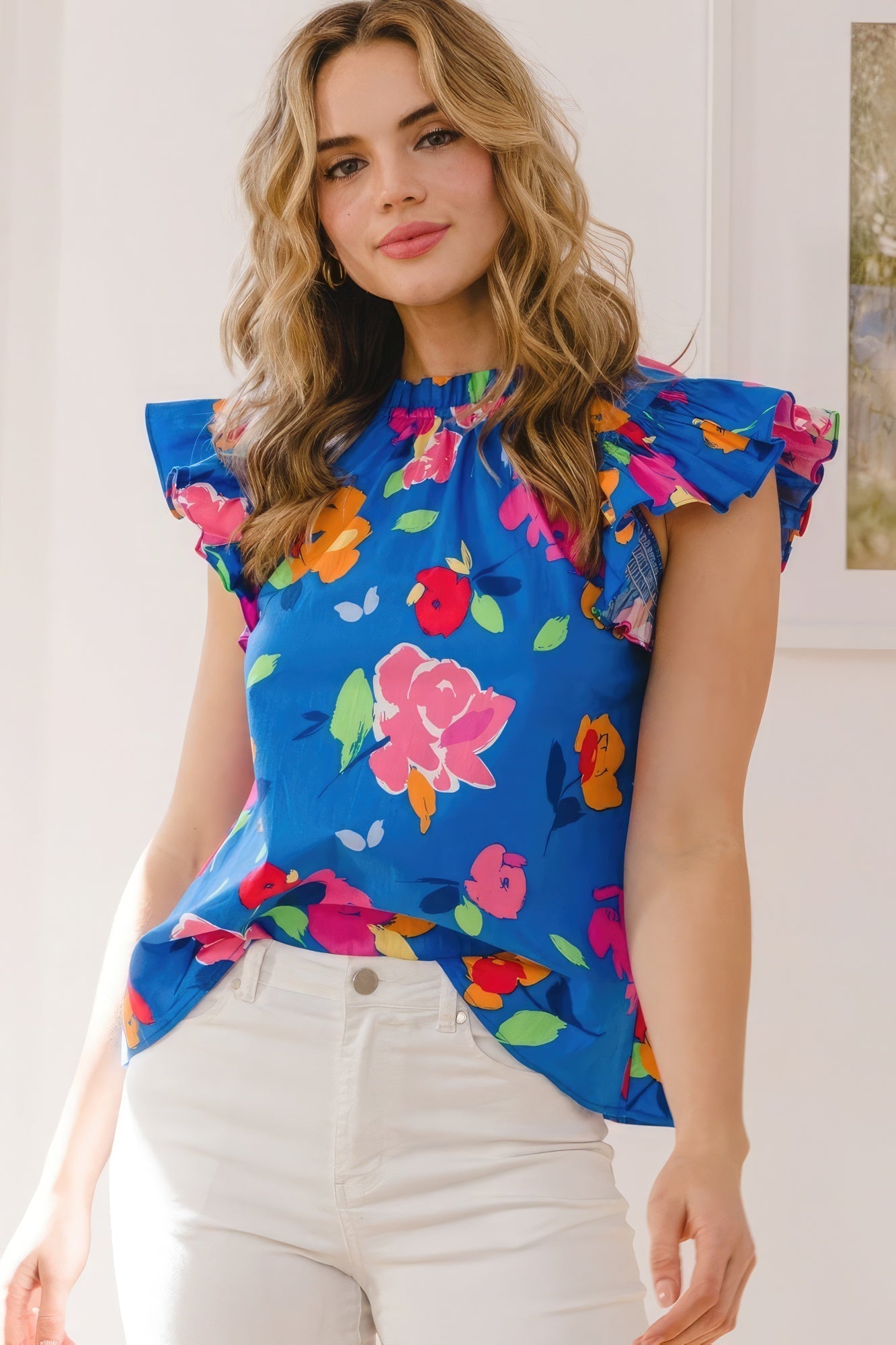 Floral Printed Blouse - Premium  from ZLA - Just $46! Shop now at ZLA