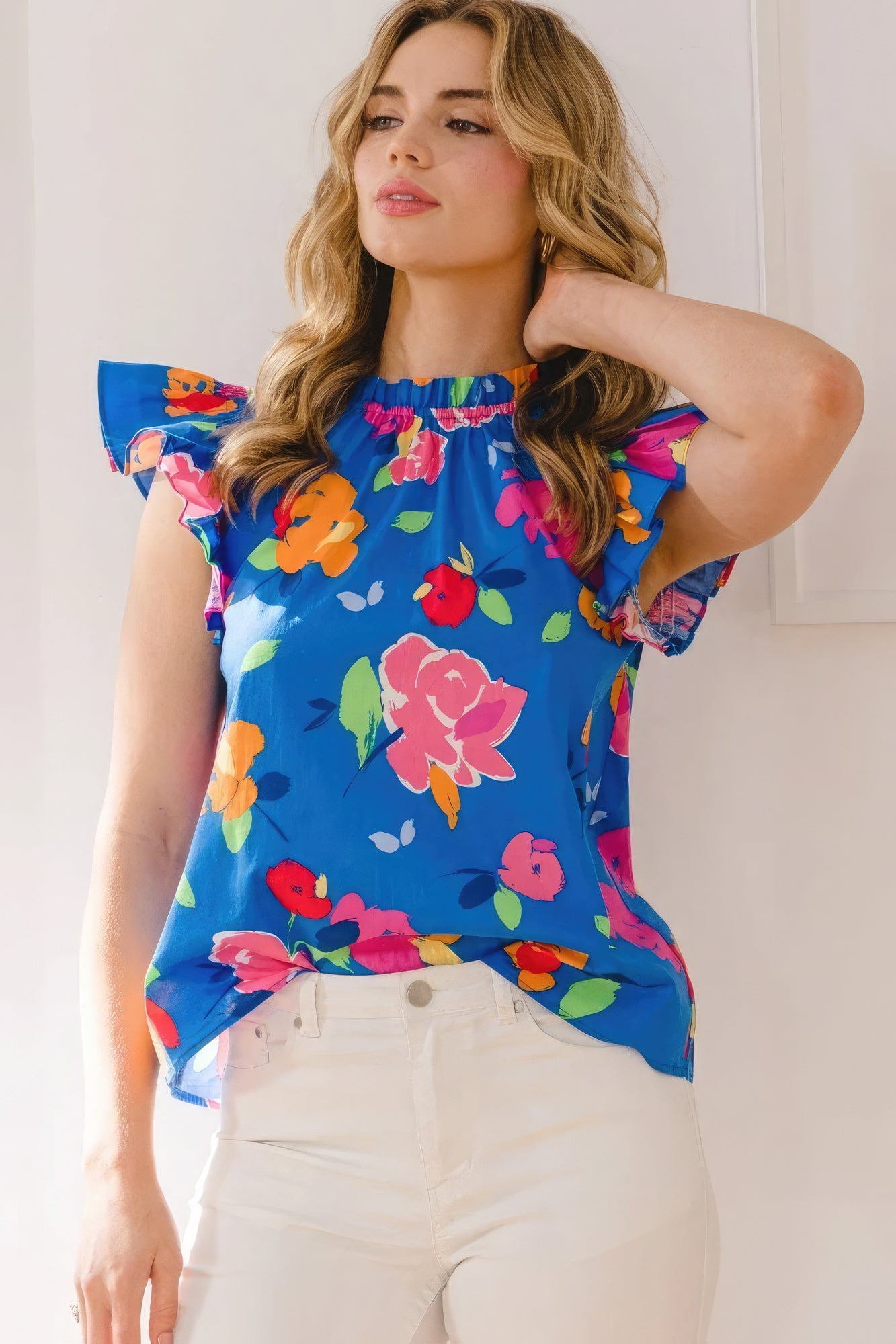 Floral Printed Blouse - Premium  from ZLA - Just $46! Shop now at ZLA