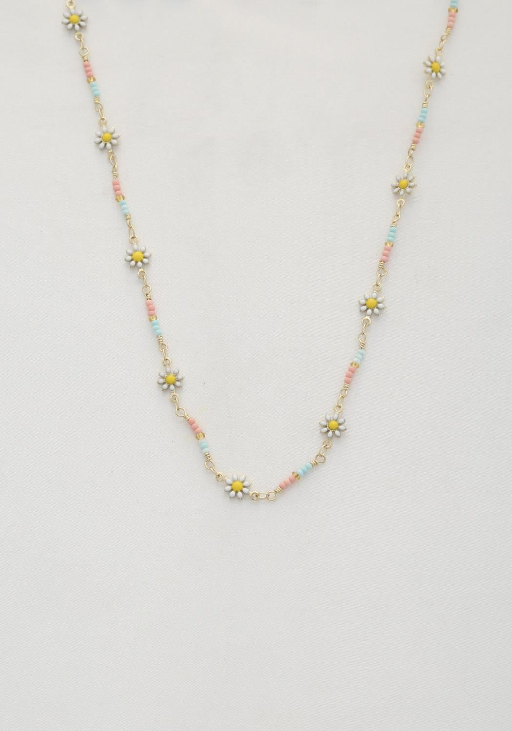 Flower Beaded Necklace - ZLA