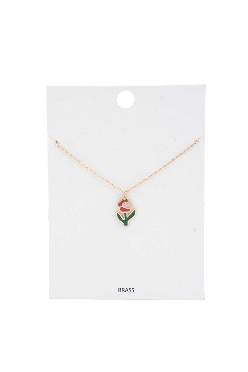 Flower Charm Necklace - ZLA