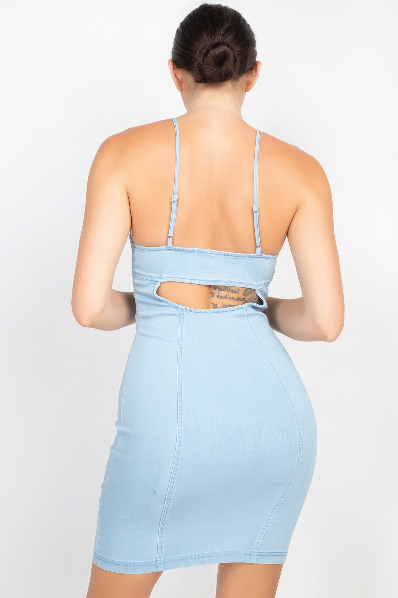 Front Button Cami Denim Dress - Premium  from ZLA - Just $21.50! Shop now at ZLA