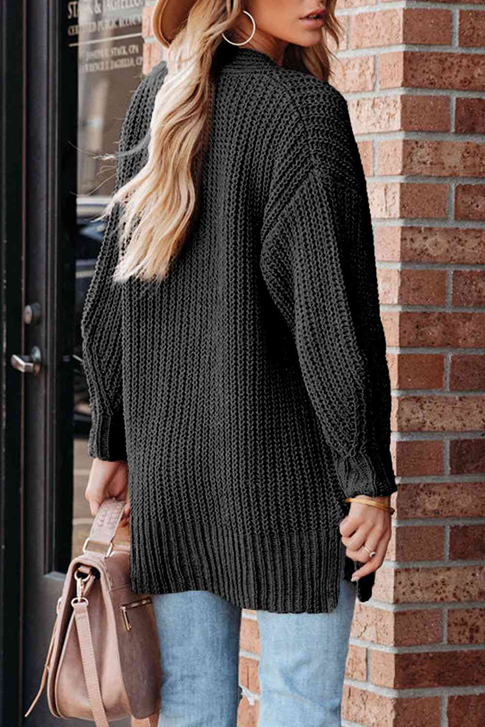 Full Size Button-Up V-Neck Long Sleeve Cardigan - Premium  from Trendsi - Just $45! Shop now at ZLA