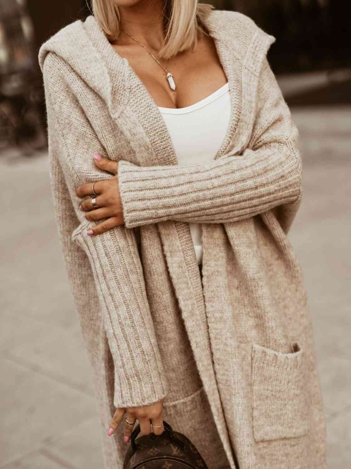 Full Size SIMPLY LIVE Hooded Cardigan - Premium  from Trendsi - Just $53! Shop now at ZLA