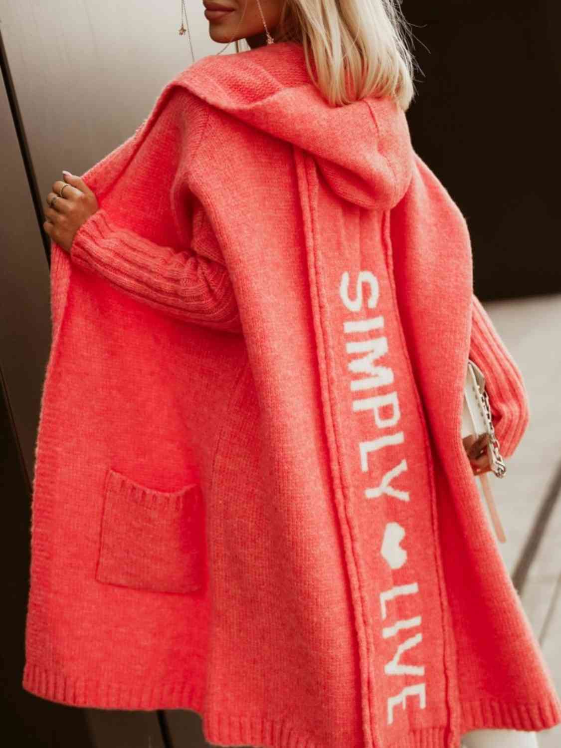 Full Size SIMPLY LIVE Hooded Cardigan - Premium  from Trendsi - Just $53! Shop now at ZLA