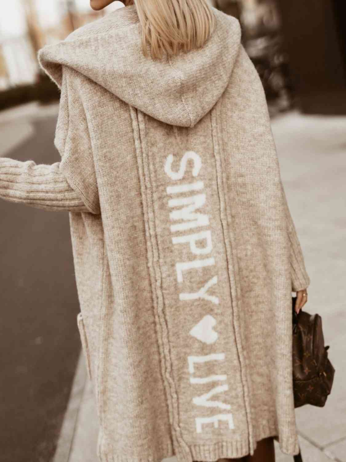 Full Size SIMPLY LIVE Hooded Cardigan - Premium  from Trendsi - Just $53! Shop now at ZLA