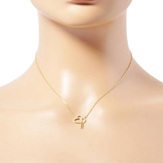 Gold Dipped Cloud Pendant Necklace - ZLA