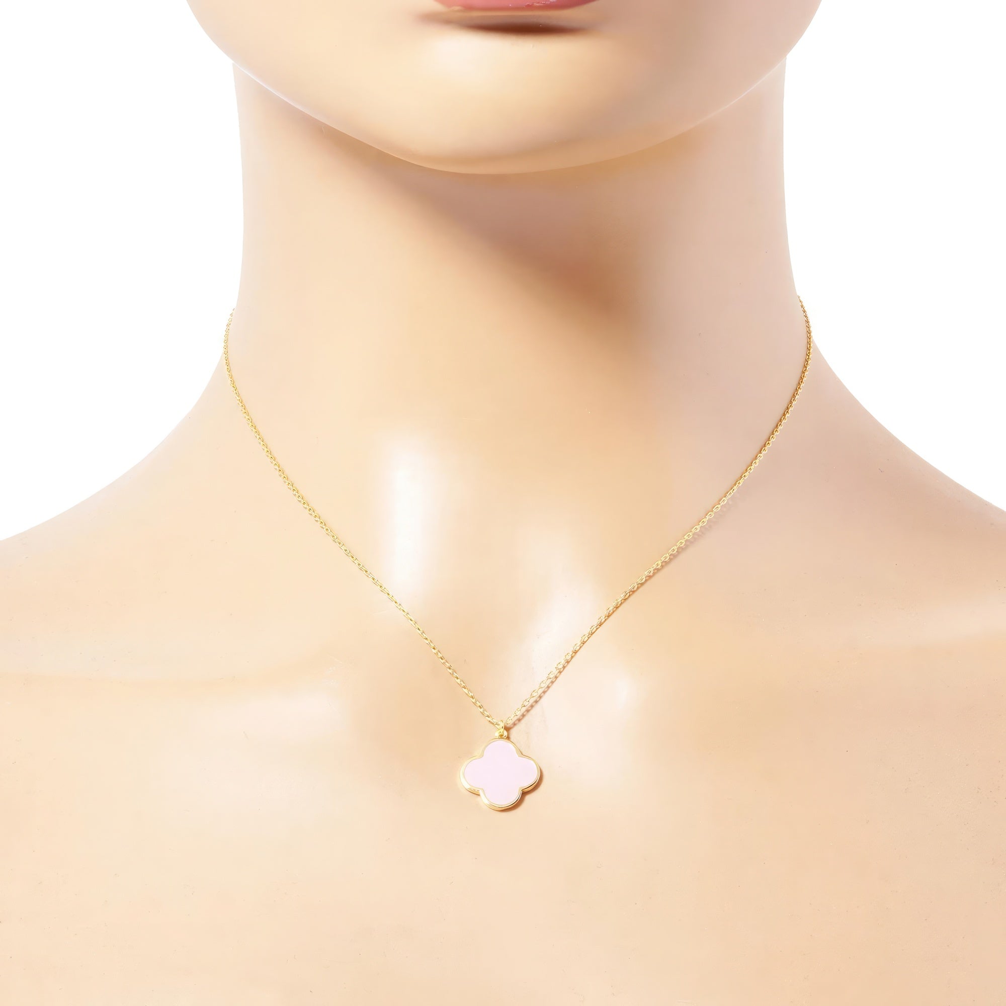 Gold Dipped Flower Pendant Necklace - ZLA