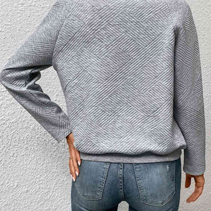 Half Buttoned Collared Neck Sweatshirt with Pocket - Premium  from Trendsi - Just $29! Shop now at ZLA