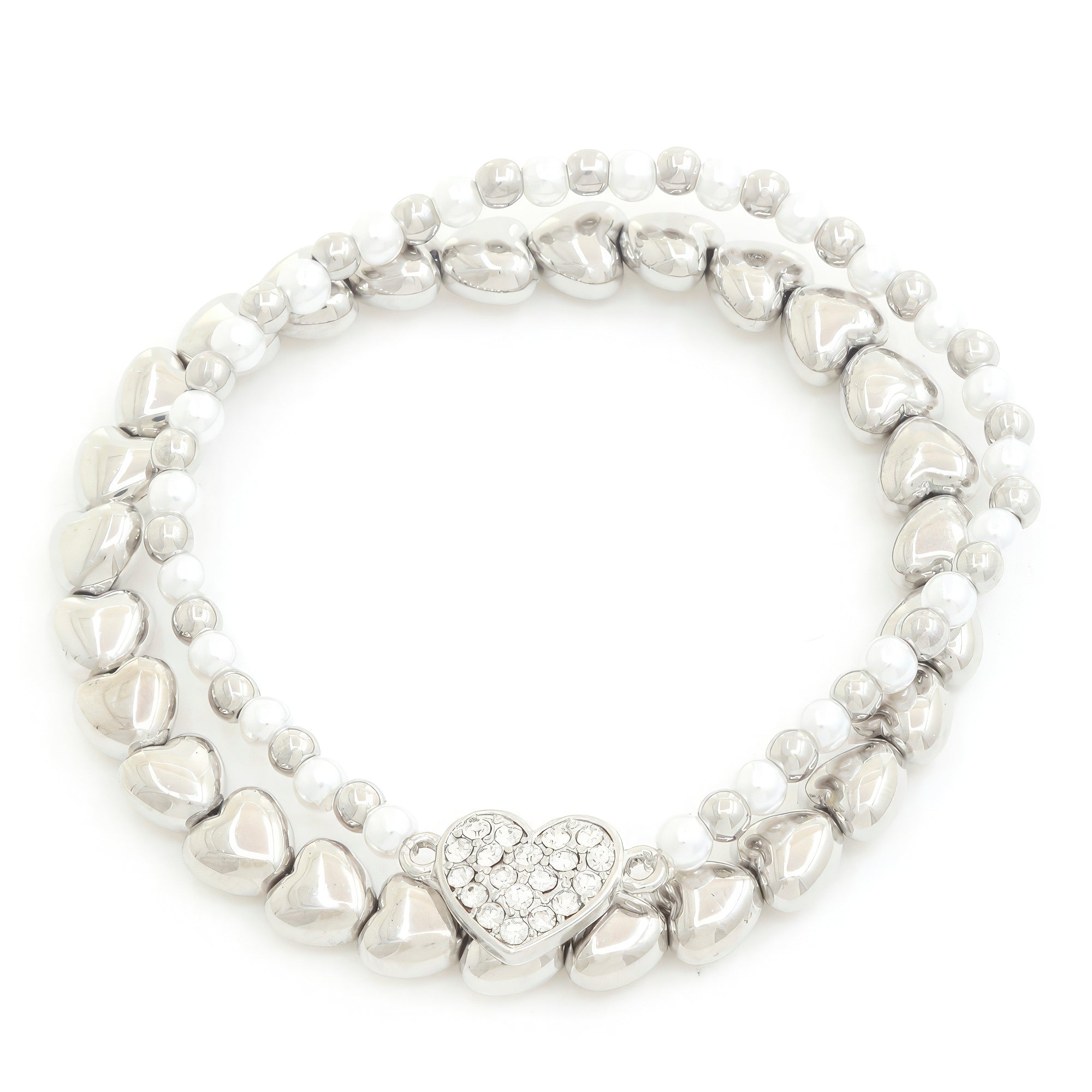 Heart Charm Beaded Bracelet Set - Premium  from ZLA - Just $12! Shop now at ZLA