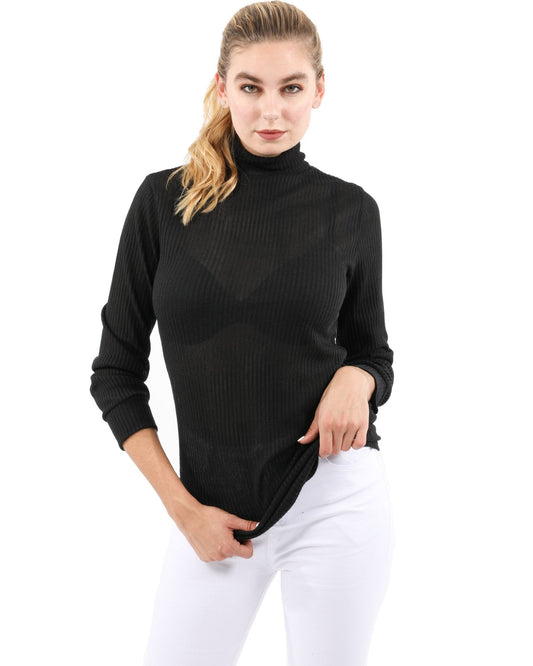 Java Ribbed Turtleneck Top - Premium  from Savoy Active - Just $36.55! Shop now at ZLA