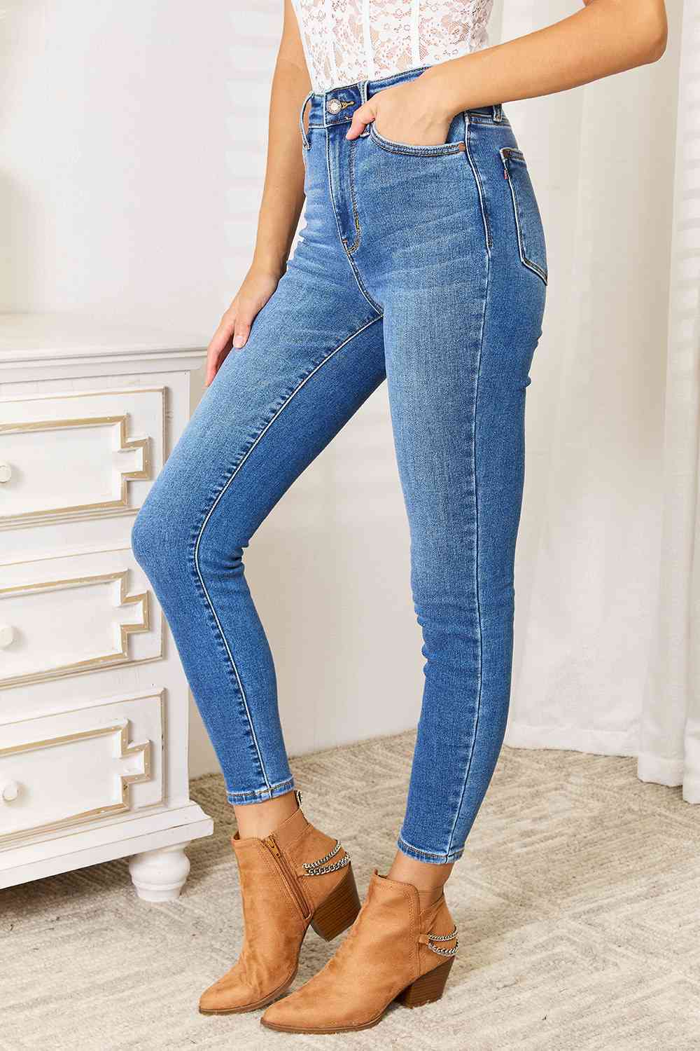 Judy Blue Full Size High Waist Skinny Jeans - Premium  from Trendsi - Just $64! Shop now at ZLA