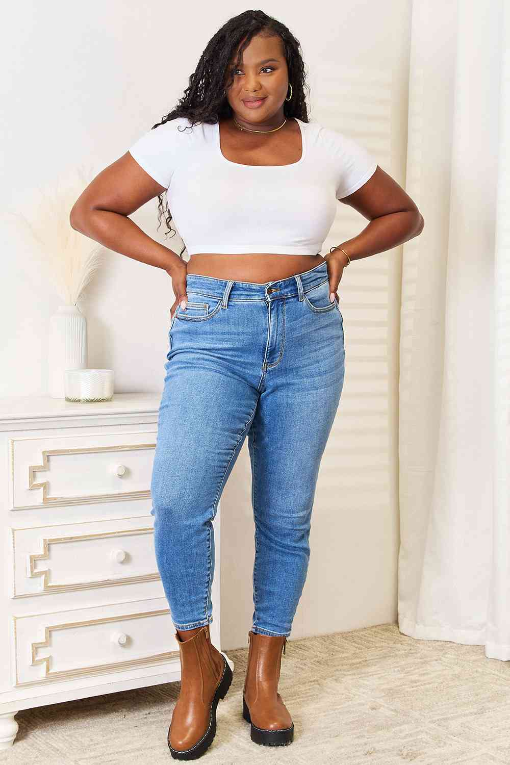 Judy Blue Full Size High Waist Skinny Jeans - Premium  from Trendsi - Just $64! Shop now at ZLA