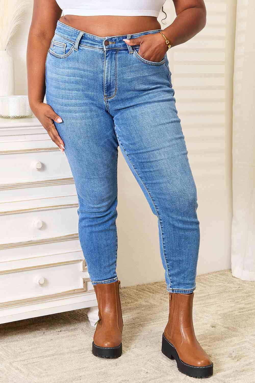 Judy Blue Full Size High Waist Skinny Jeans - Premium  from Trendsi - Just $64! Shop now at ZLA