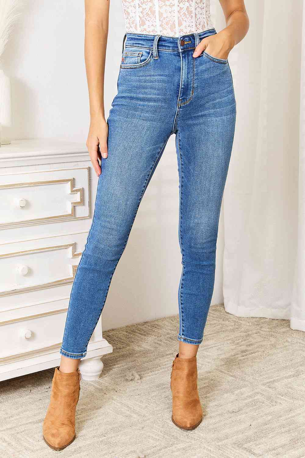 Judy Blue Full Size High Waist Skinny Jeans - Premium  from Trendsi - Just $64! Shop now at ZLA