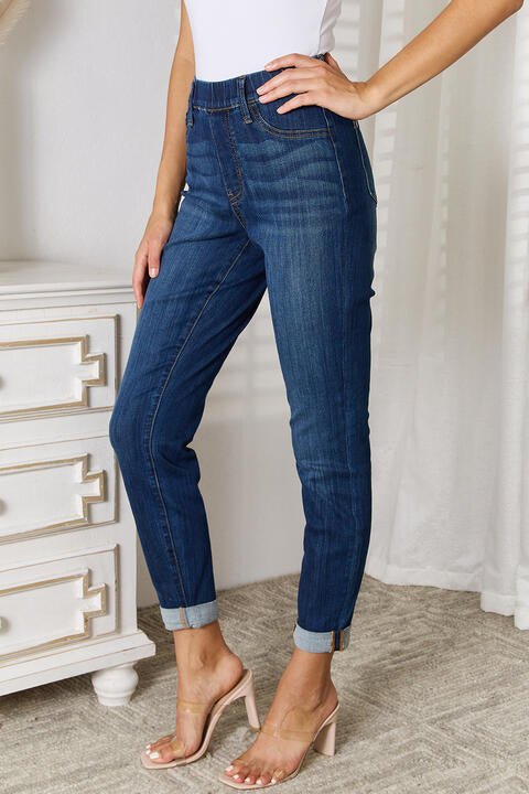 Judy Blue Full Size Skinny Cropped Jeans - Premium  from Trendsi - Just $64! Shop now at ZLA