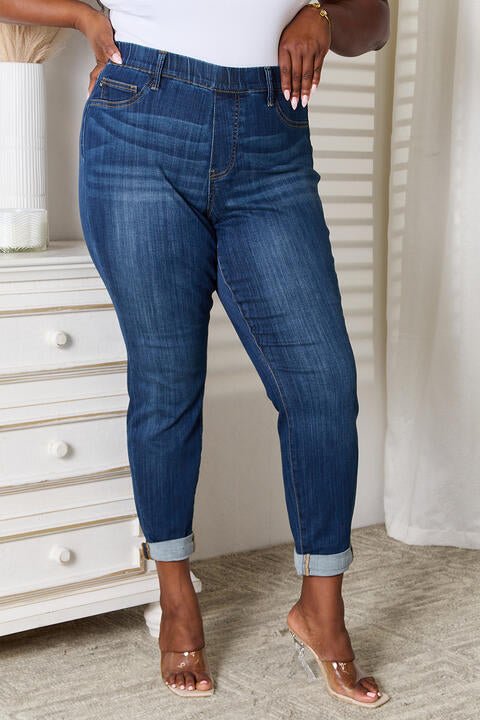 Judy Blue Full Size Skinny Cropped Jeans - Premium  from Trendsi - Just $64! Shop now at ZLA