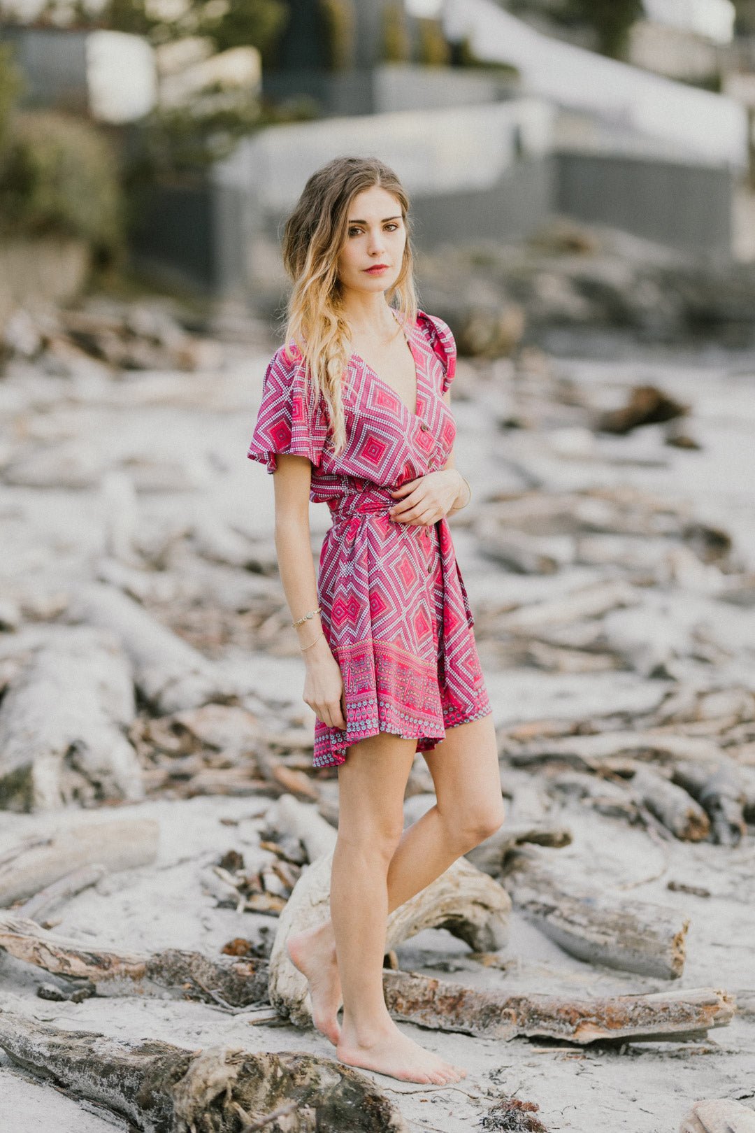 Kaia Romper | Pink - Premium  from Poème Clothing - Just $73.64! Shop now at ZLA