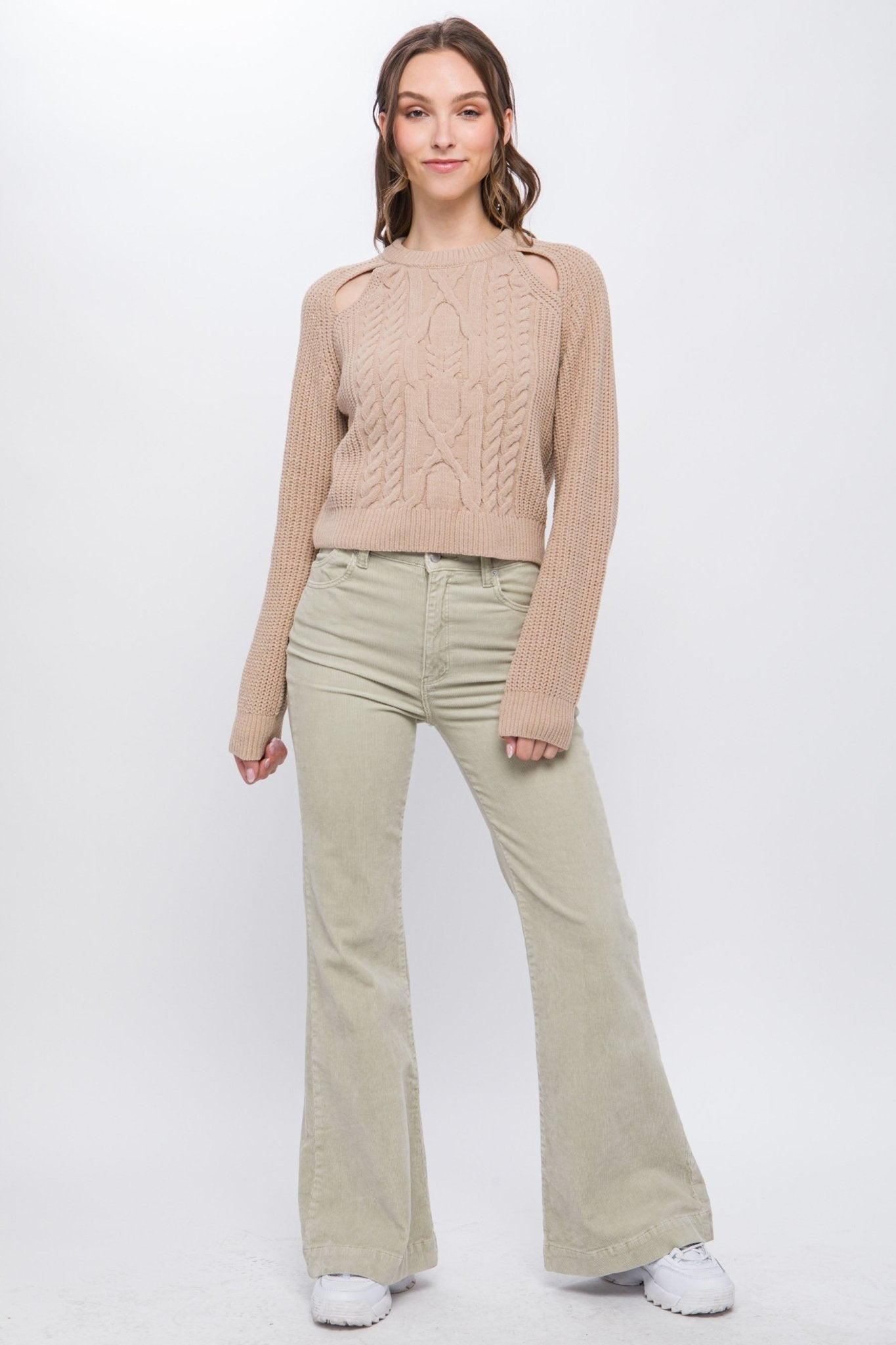 Knit Pullover Sweater With Cold Shoulder Detail - Premium  from ZLA - Just $21! Shop now at ZLA