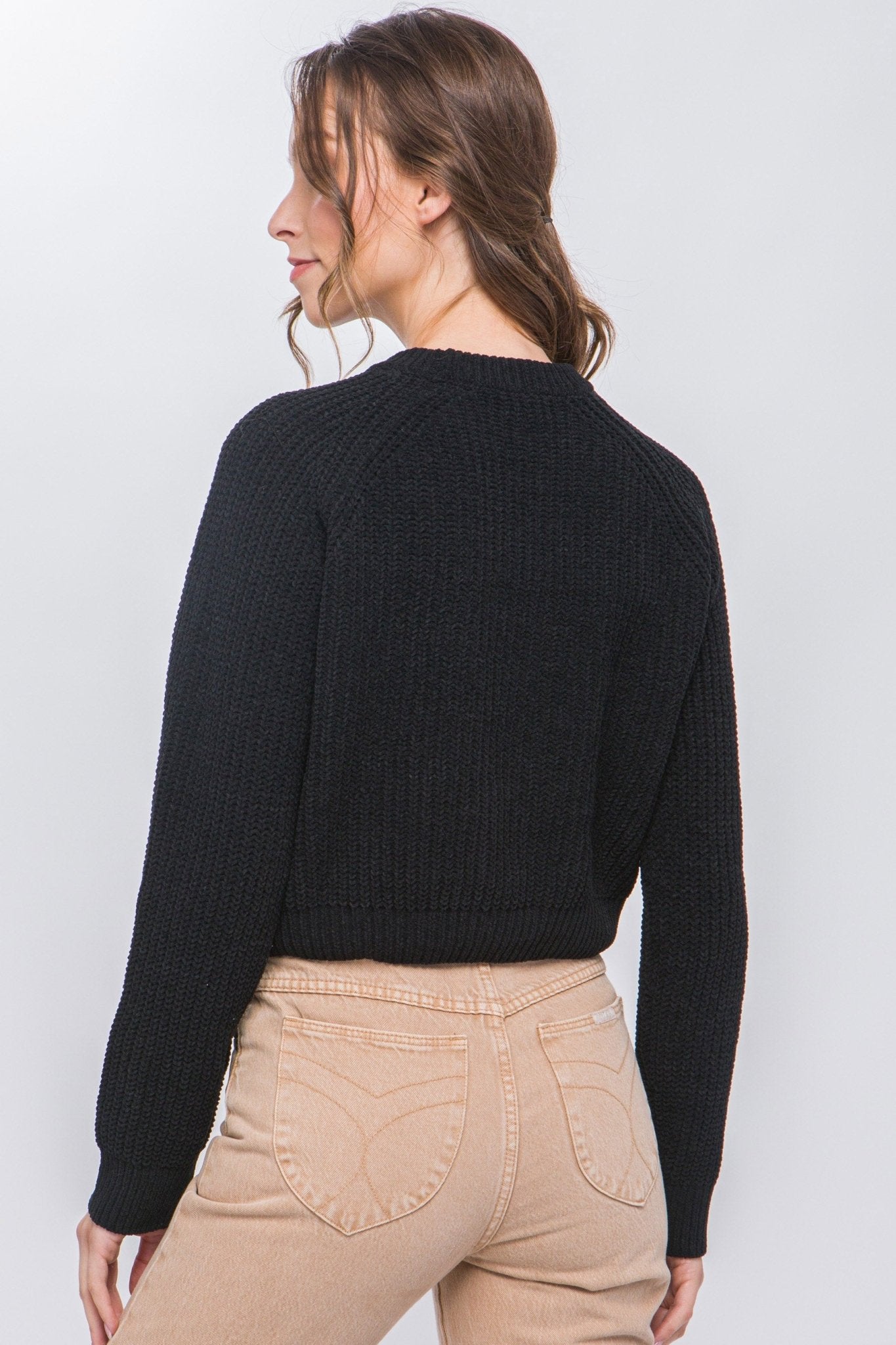 Knit Pullover Sweater With Cold Shoulder Detail - Premium  from ZLA - Just $21! Shop now at ZLA