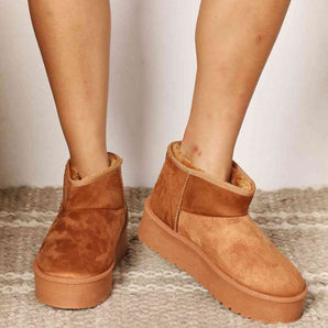 Legend Women's Fleece Lined Chunky Platform Mini Boots - Premium  from Trendsi - Just $37! Shop now at ZLA