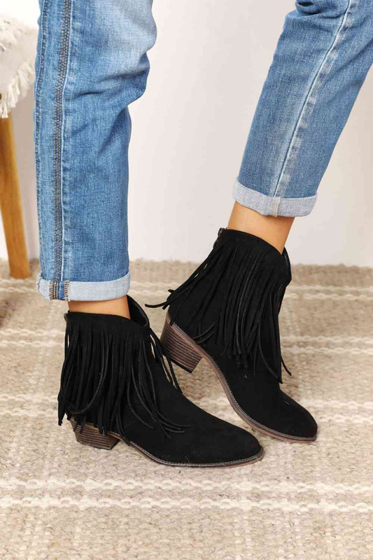 Legend Women's Fringe Cowboy Western Ankle Boots - Premium  from Trendsi - Just $55! Shop now at ZLA