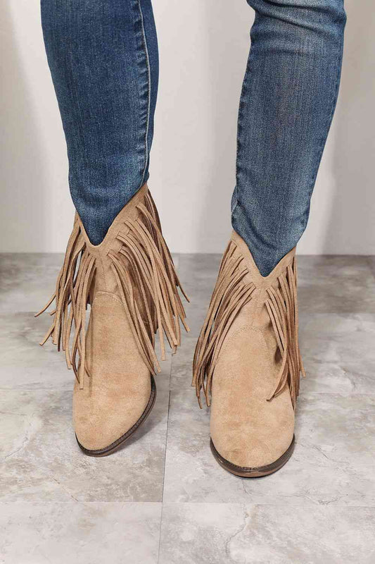 Legend Women's Fringe Cowboy Western Ankle Boots - Premium  from Trendsi - Just $55! Shop now at ZLA