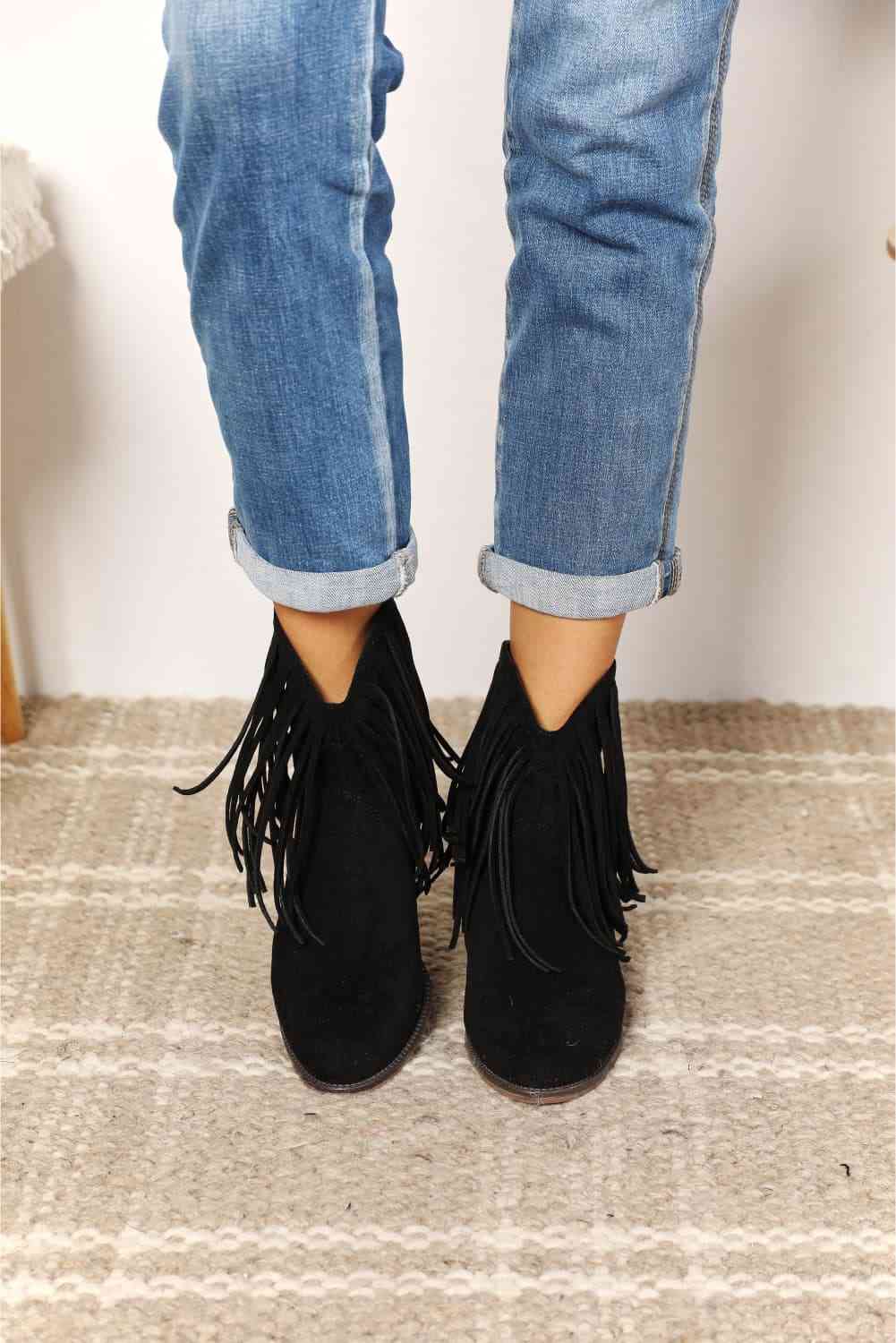 Legend Women's Fringe Cowboy Western Ankle Boots - Premium  from Trendsi - Just $55! Shop now at ZLA