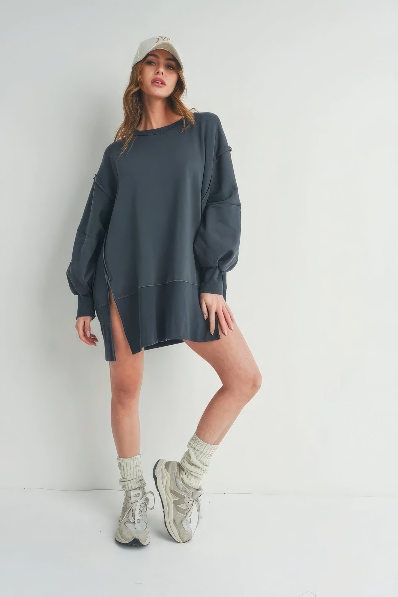 Long Sleeve Sweater With Slit - Premium  from ZLA - Just $62! Shop now at ZLA