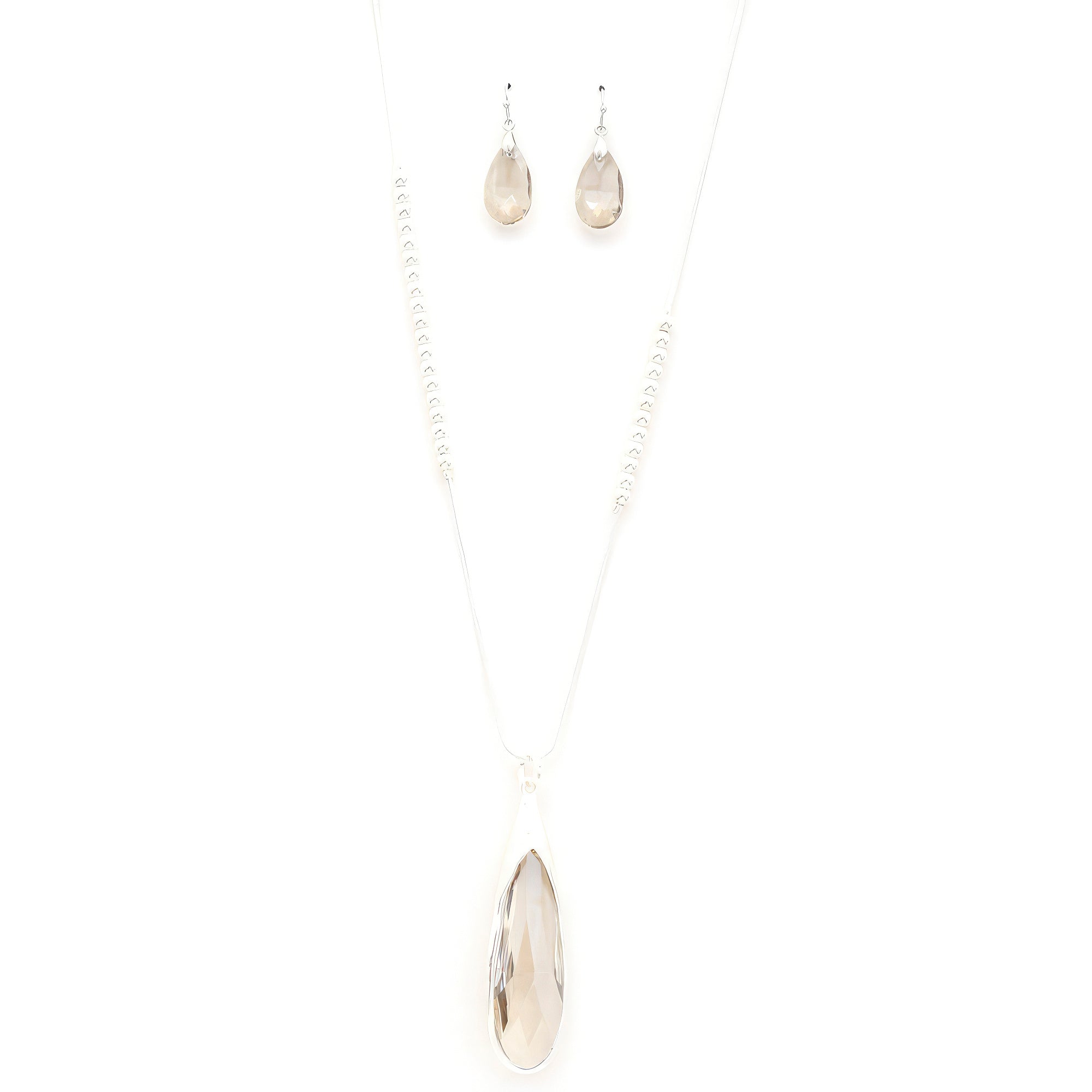 Long Teardrop Pendant Beaded Necklace - Premium  from ZLA - Just $16! Shop now at ZLA