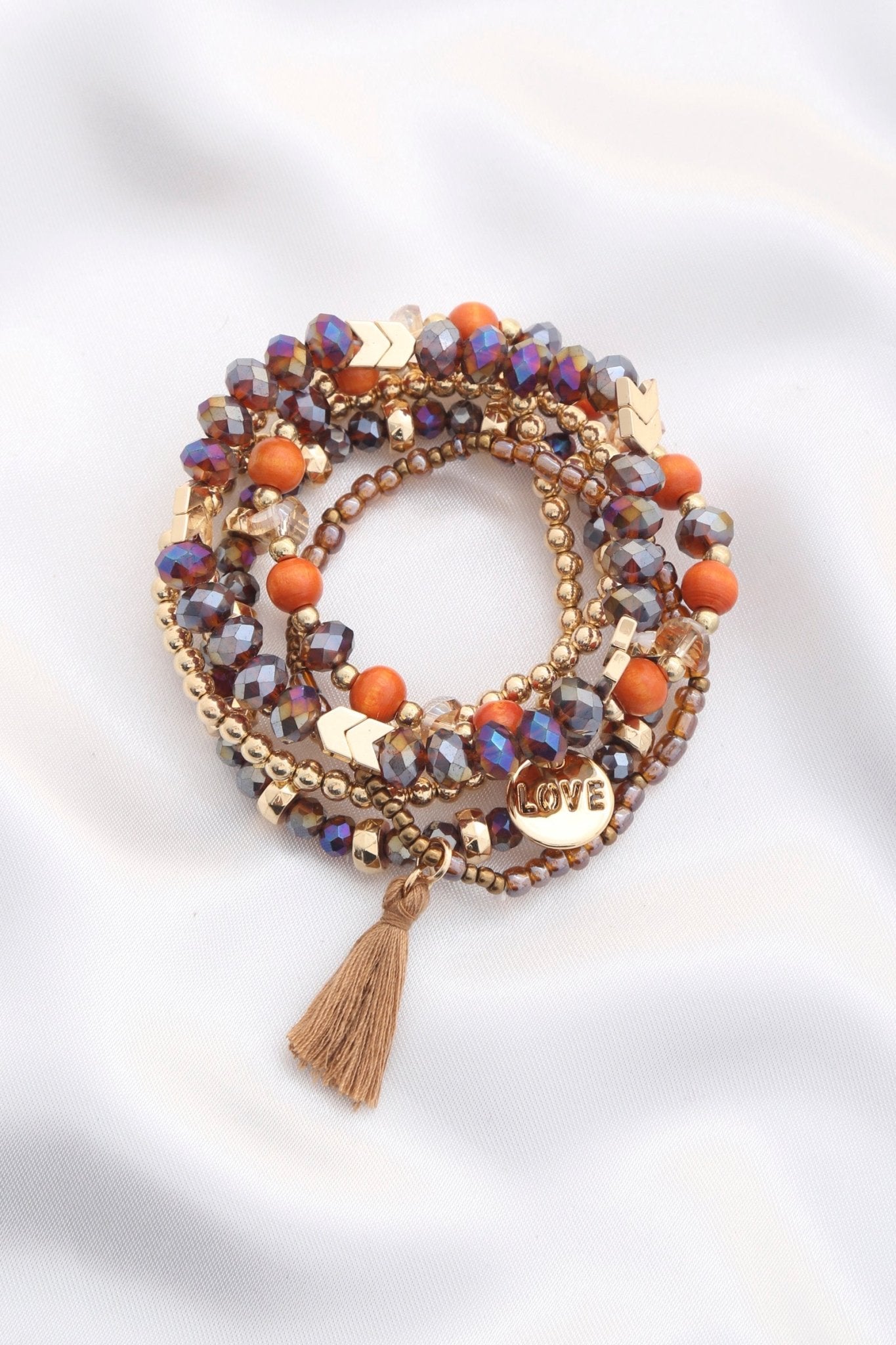 Love Coin Tassel Beaded Bracelet - ZLA