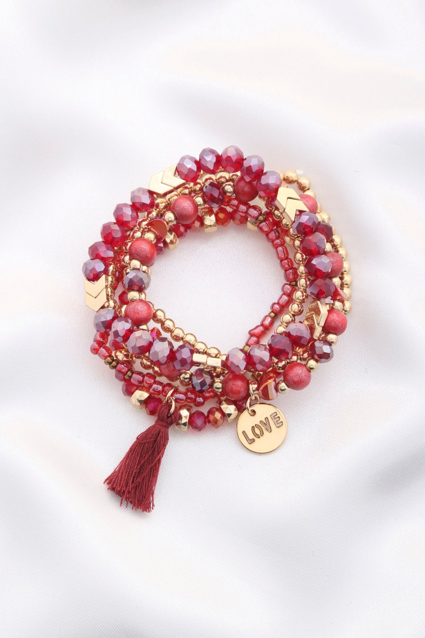 Love Coin Tassel Beaded Bracelet - ZLA