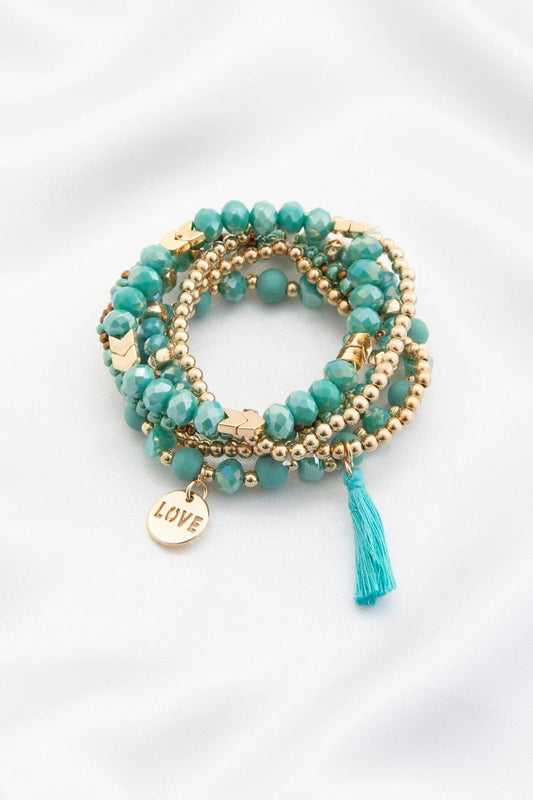 Love Coin Tassel Beaded Bracelet - ZLA