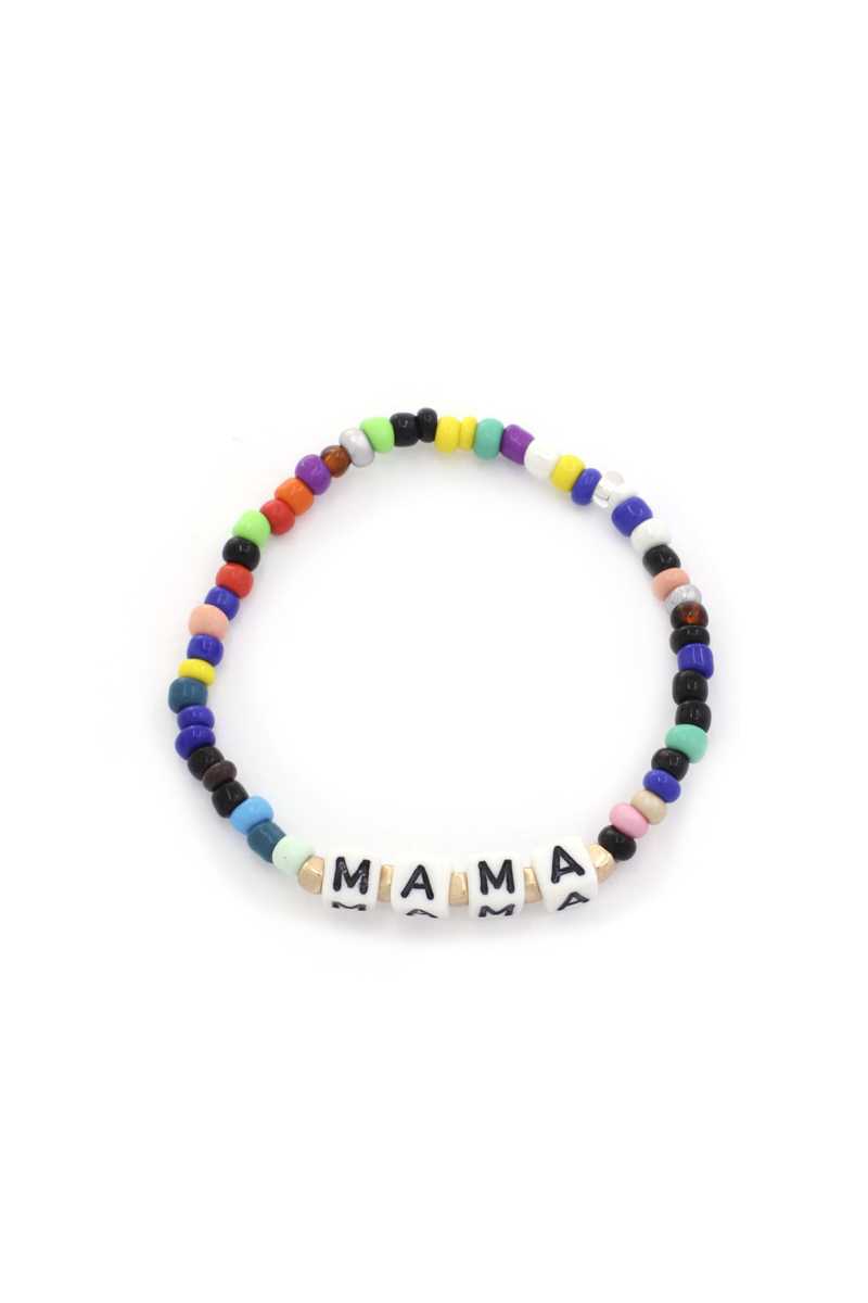 Mama Quote Beaded Stretch Bracelet - ZLA