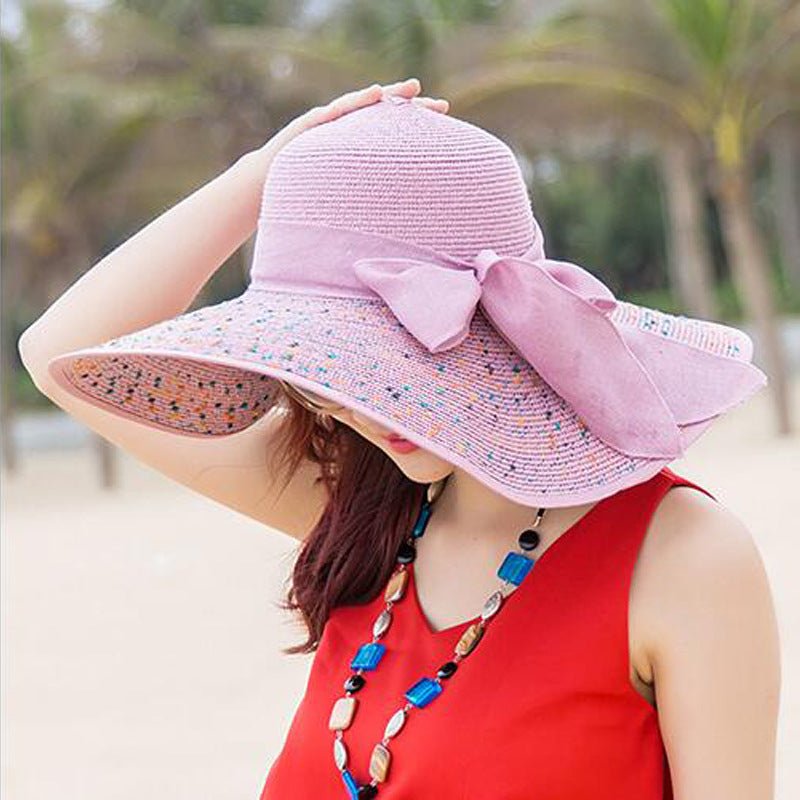 Manufacturers sell big brim hat shade straw hat female summer foldable sunscreen sun hat travel seaside vacation beach hat - Premium  from ZLA - Just $7.30! Shop now at ZLA