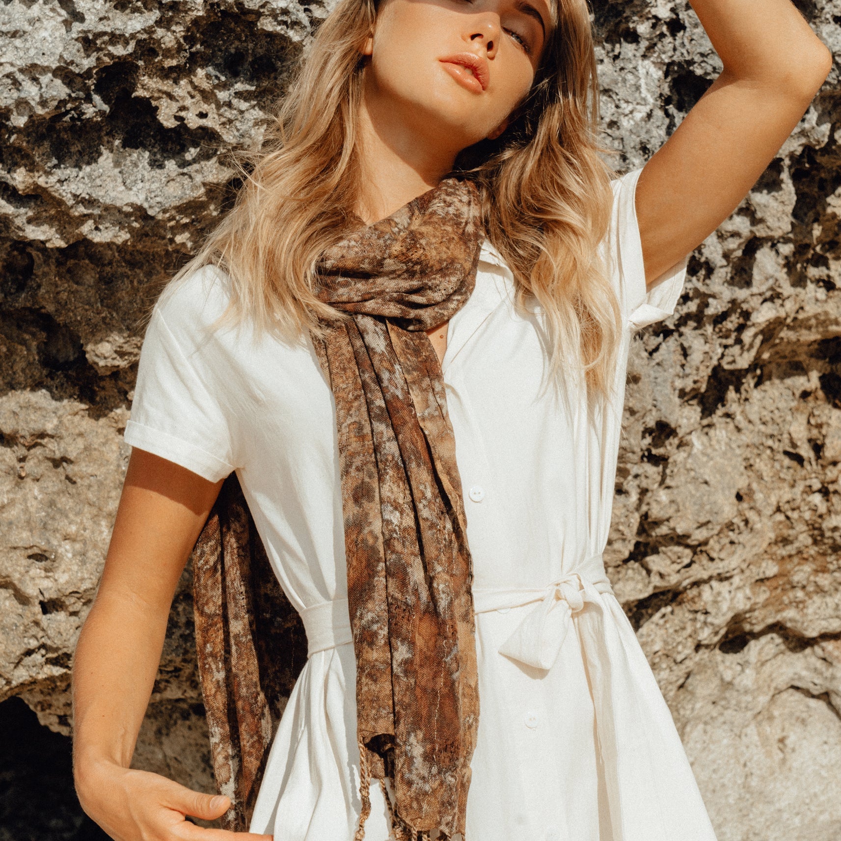 Marfa Handwoven Cotton Scarf - Premium  from BrunnaCo - Just $69.50! Shop now at ZLA