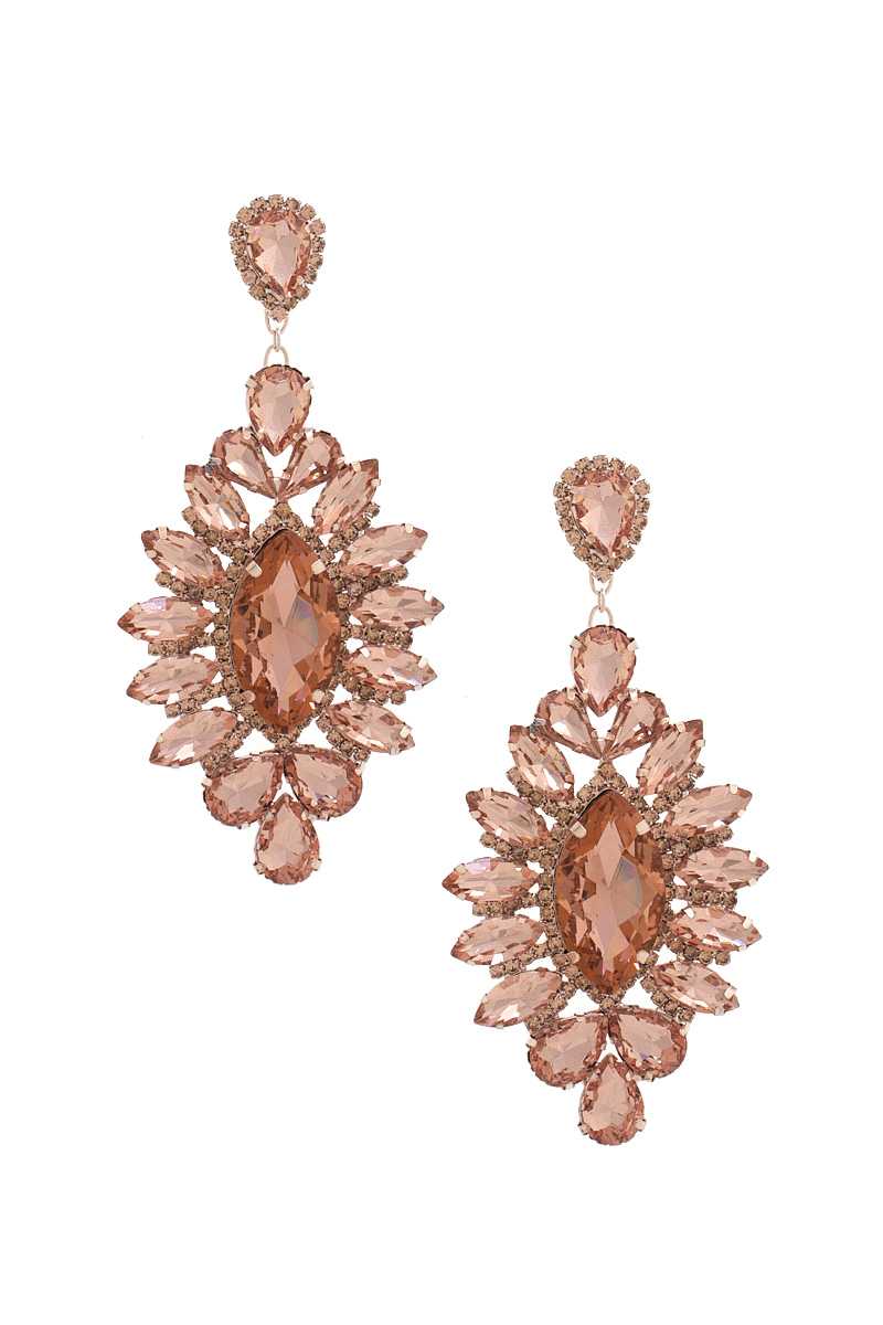 Marquise Rhinestone Dangle Earring - ZLA