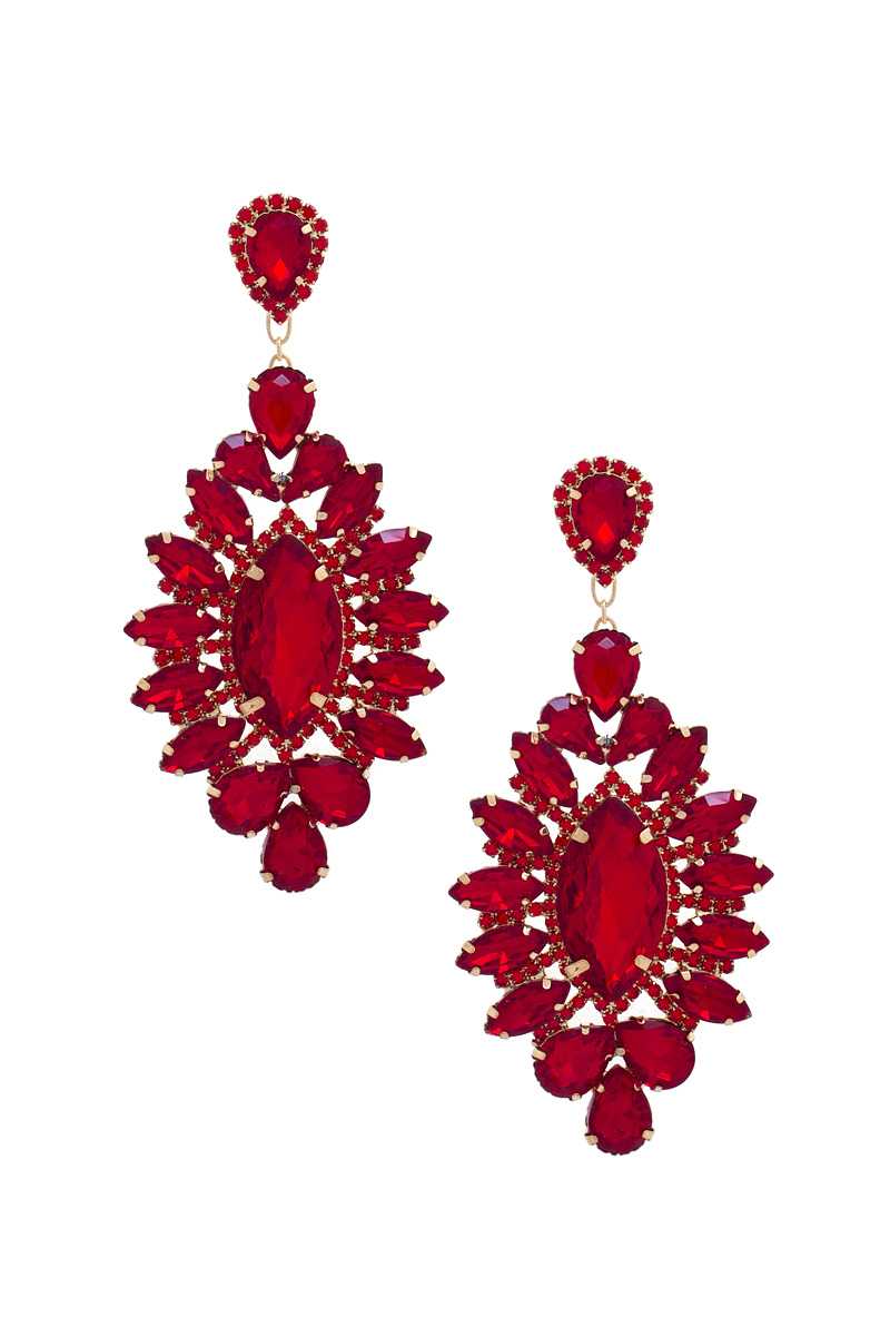 Marquise Rhinestone Dangle Earring - ZLA