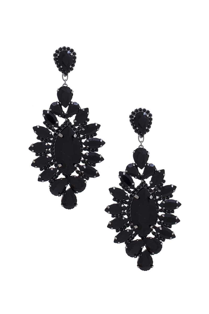 Marquise Rhinestone Dangle Earring - ZLA