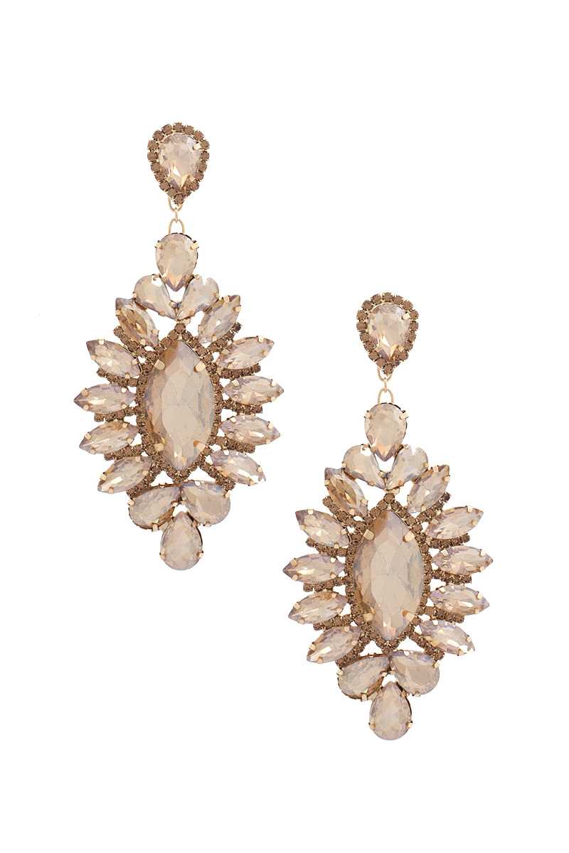 Marquise Rhinestone Dangle Earring - ZLA