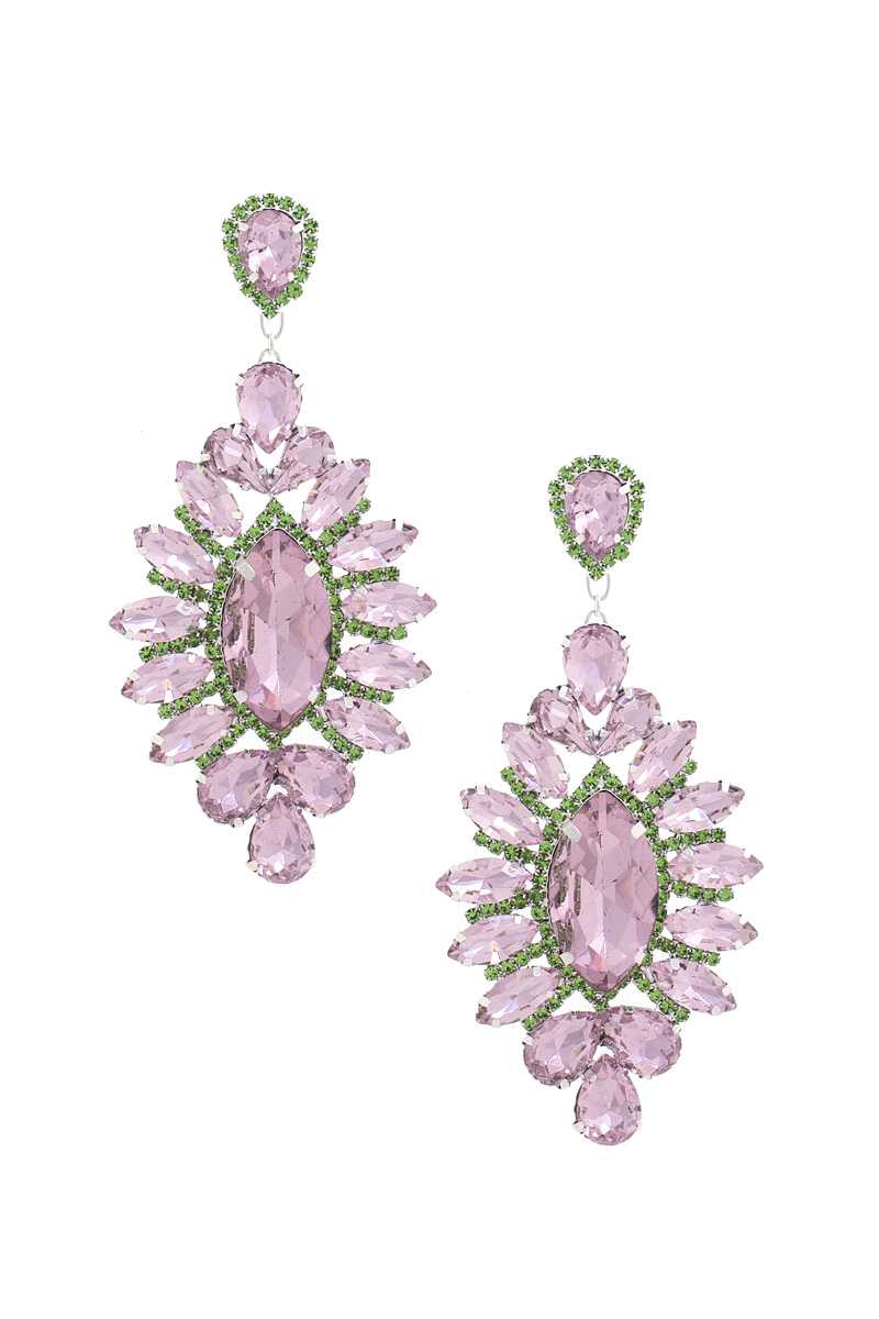 Marquise Rhinestone Dangle Earring - ZLA