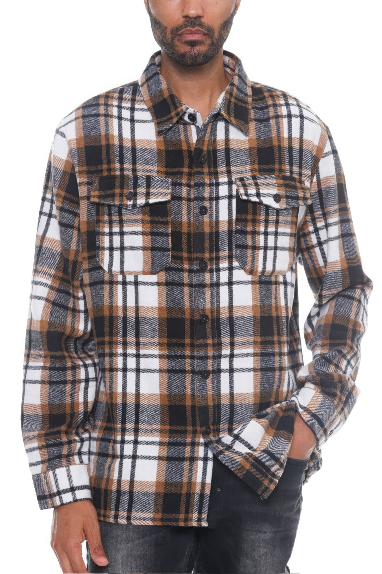 Men's Checkered Soft Flannel Shacket - Premium  from ZLA - Just $43! Shop now at ZLA