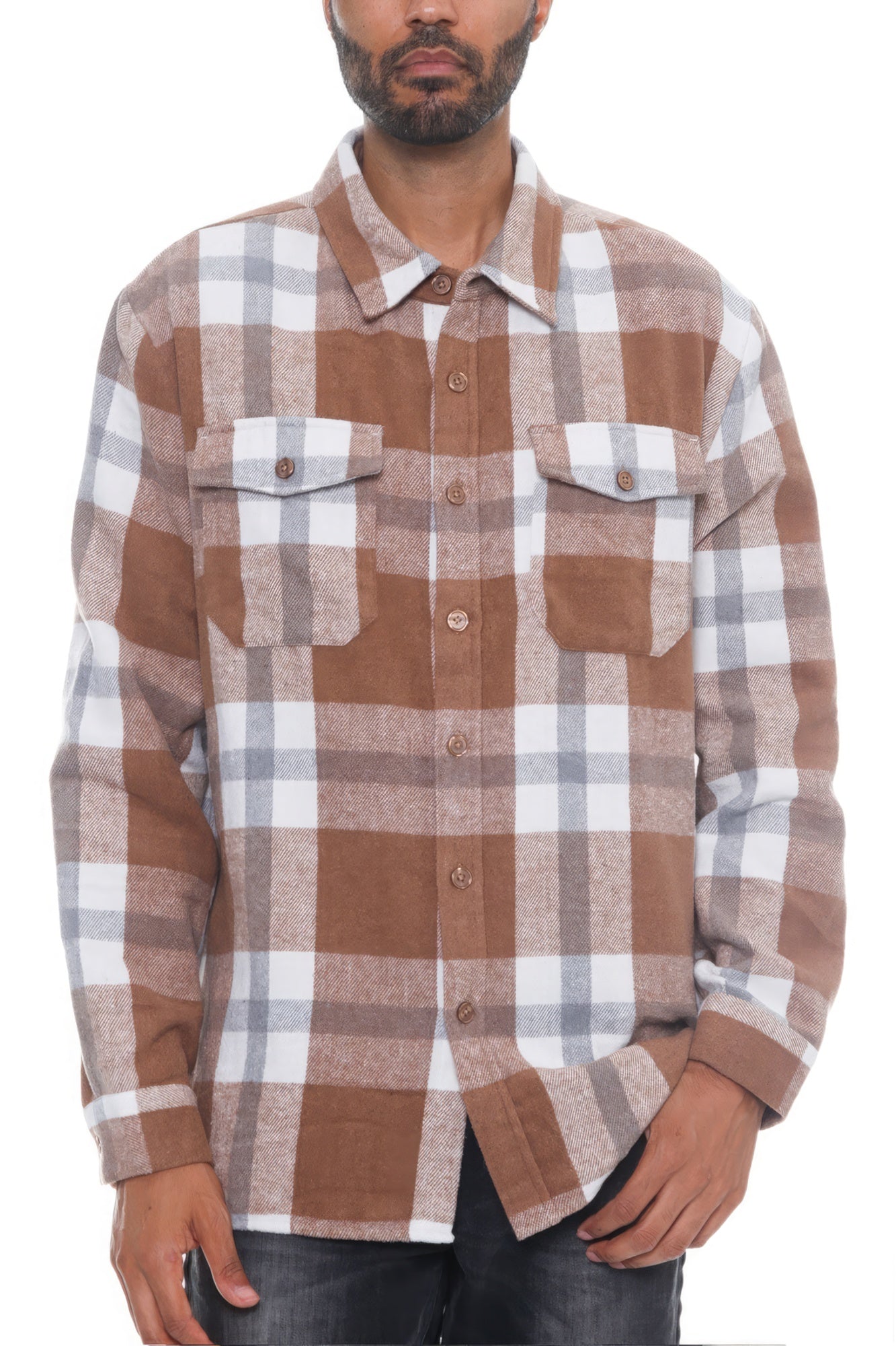 Men's Checkered Soft Flannel Shacket - Premium  from ZLA - Just $43! Shop now at ZLA