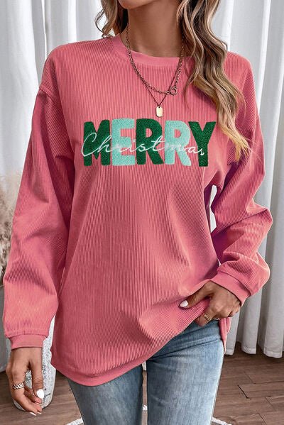 MERRY CHRISTMAS Round Neck Sweatshirt - Premium  from Trendsi - Just $43! Shop now at ZLA