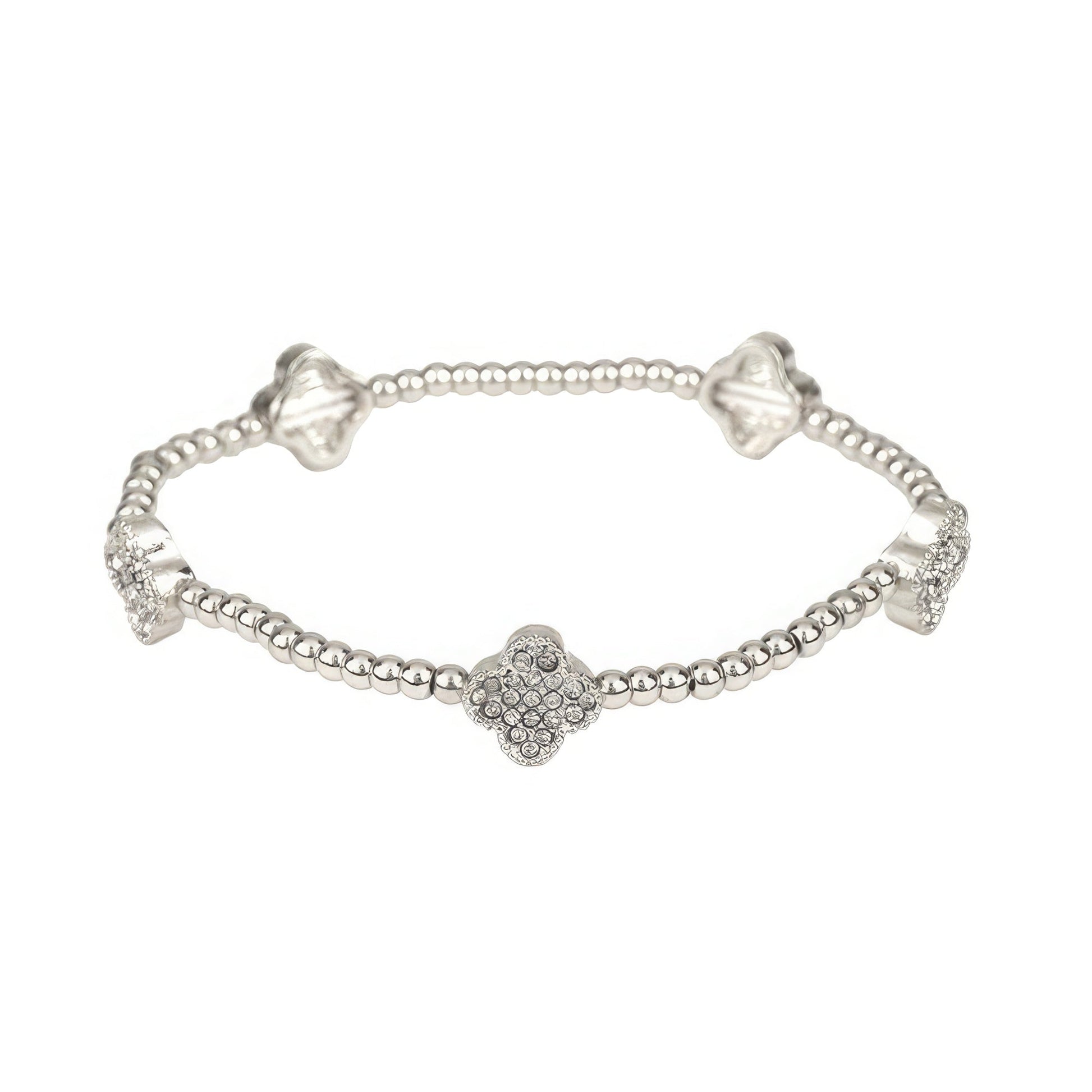 Metal Flower Station Stretch Bracelet - Premium  from ZLA - Just $13! Shop now at ZLA