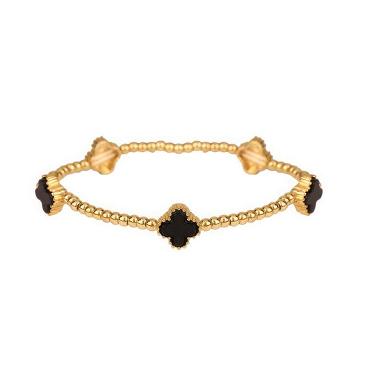 Metal Flower Station Stretch Bracelet - Premium  from ZLA - Just $12! Shop now at ZLA