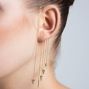 Minimalist Spikes Ear Cuffs & Wraps Threader Earrings - Premium Jewelry & Watches from Mauve Baobab - Just $67.92! Shop now at ZLA