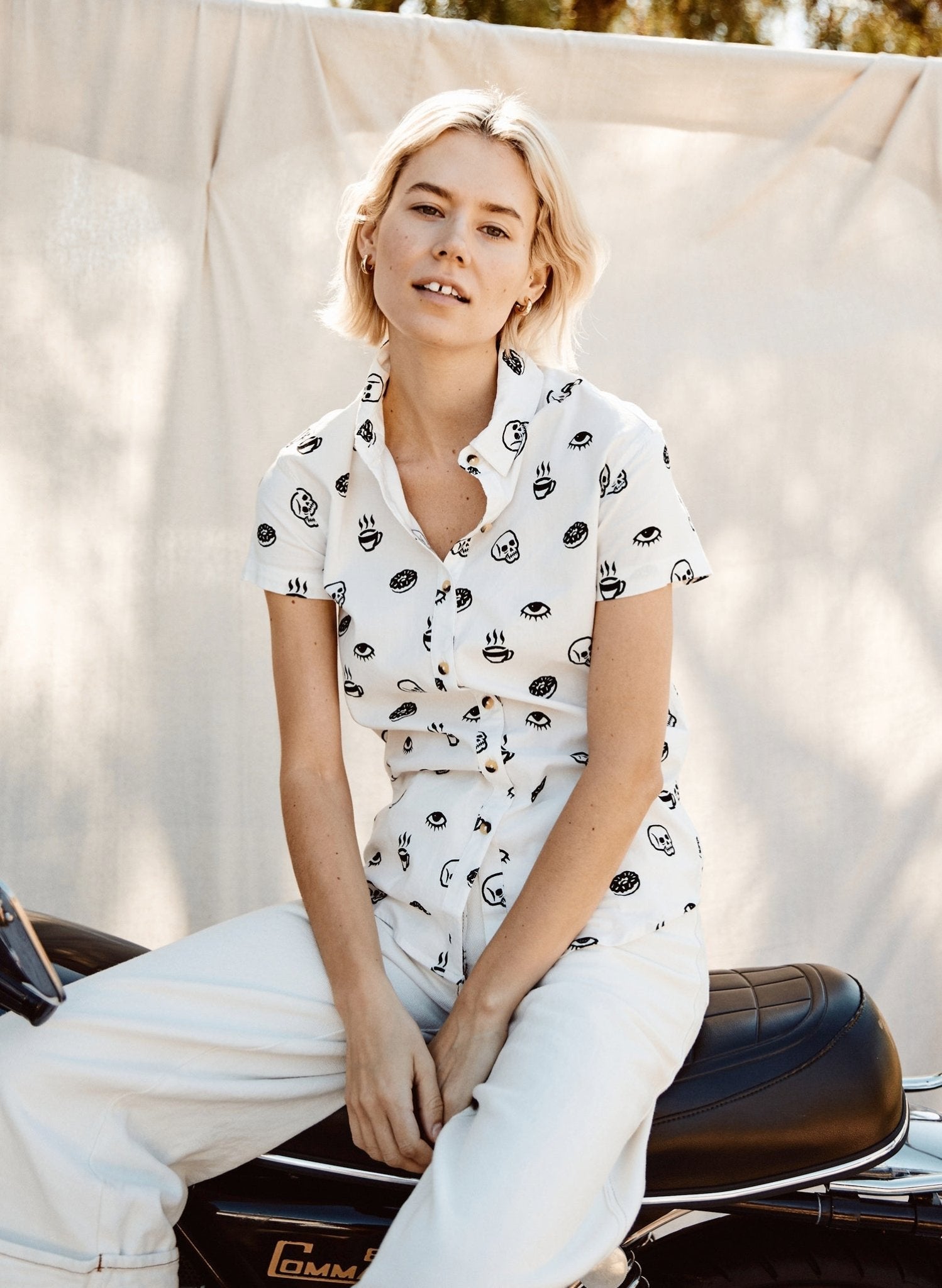 Morning Glory Women's Button-Up Top - Premium  from Pyknic - Just $48! Shop now at ZLA