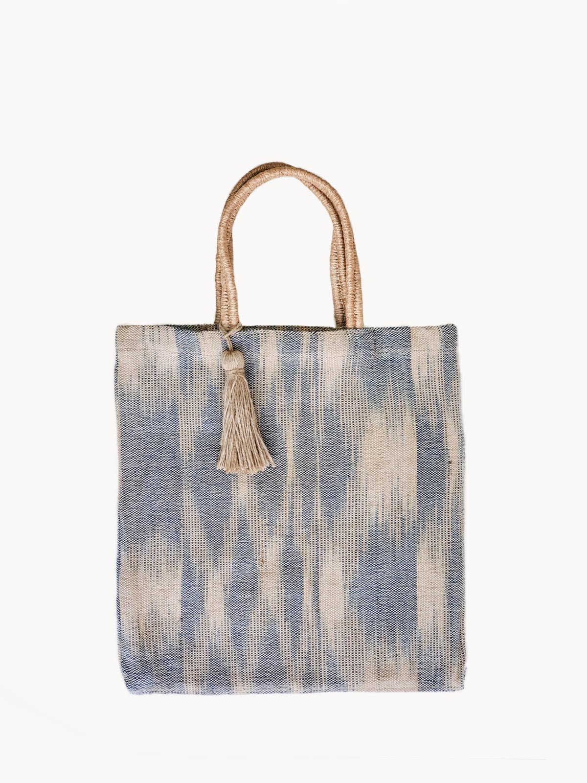 Nadi Jute Tote Bag - Blue - Premium  from KORISSA - Just $82! Shop now at ZLA