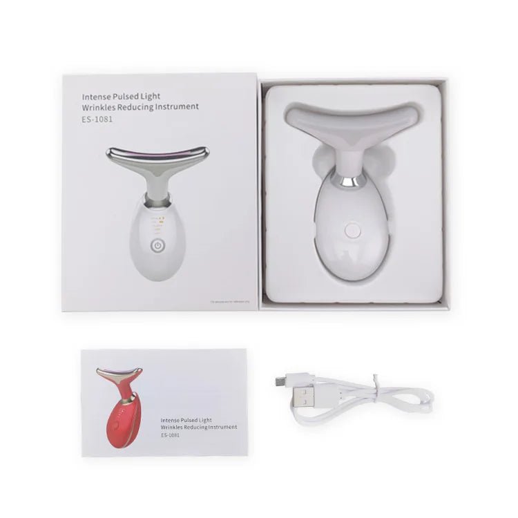 Neck Massager Multi-function to remove neck lines decree lines vibration hot beauty massager EMS electric neck instrument - Premium  from ZLA - Just $59.99! Shop now at ZLA